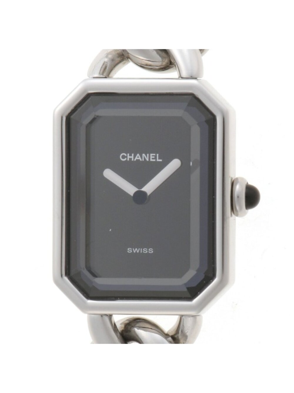 Chanel Premiere L Watch Stainless Steel Black Quartz